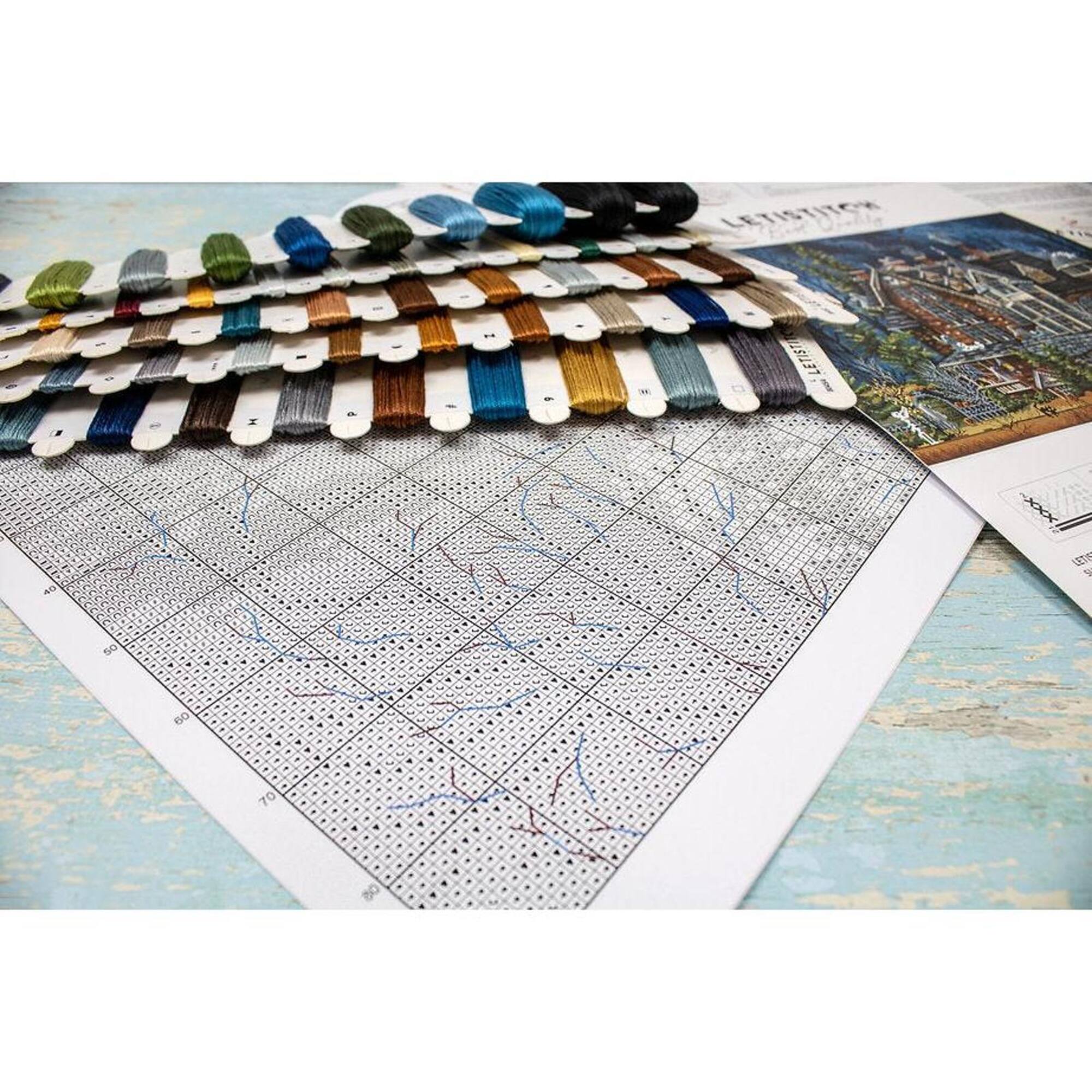 Letistitch Decorating the Haunted House Counted Cross Stitch Kit